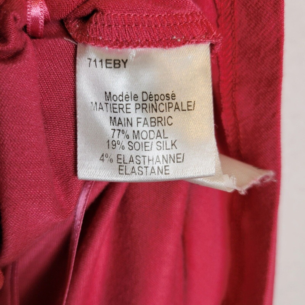 Paule Ka Womens Modal Silk Jersey Knot Midi Dress Size 36 Pink Stretch Summer - Picture 3 of 9